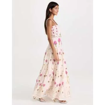 Elegant Jardinvue Floral Party Dress for Modern Women