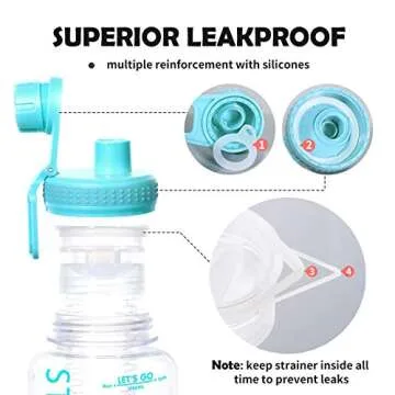 32oz Fruit Infuser Water Bottle with Time Marker