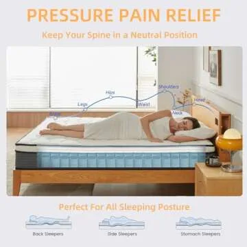 Review Queen Mattress, 10 Inch Queen Size Mattress in a Box,Memory Foam Hybrid Mattress,with Individ...