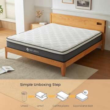 Review Queen Mattress, 10 Inch Queen Size Mattress in a Box,Memory Foam Hybrid Mattress,with Individual Pocket Spring for Motion Isolation & Silent Sleep, Pressure Relief,Plush Firmness.
