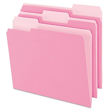 Pendaflex Two-Tone Color File Folders – Durable, Eco-Friendly Pink Folders 100-Pack