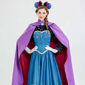 MADO Mouse Ears Headband for Women, Princess Hair Accessories for Adults and Kids (Anna)