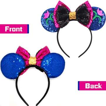 MADO Mouse Ears Headband for Women, Princess Hair Accessories for Adults and Kids (Anna)