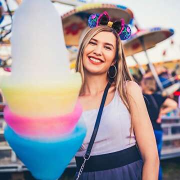 MADO Mouse Ears Headband for Women, Princess Hair Accessories for Adults and Kids (Anna)