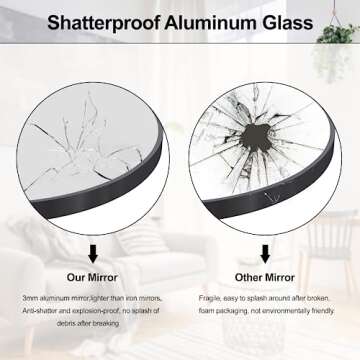 Heymirro Arched Mirror 30 x 40 Inch Bathroom Mirrors with Black Aluminum Alloy Matte Framed,Wall Mirror for Bedroom,Vanity,Entryway Hall,Living Room