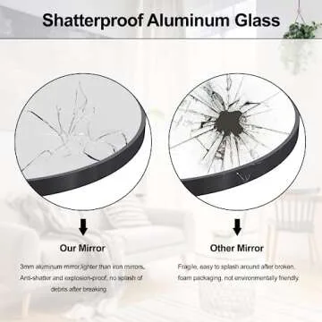 Heymirro Arched Mirror 30 x 40 Inch Bathroom Mirrors with Black Aluminum Alloy Matte Framed,Wall Mirror for Bedroom,Vanity,Entryway Hall,Living Room