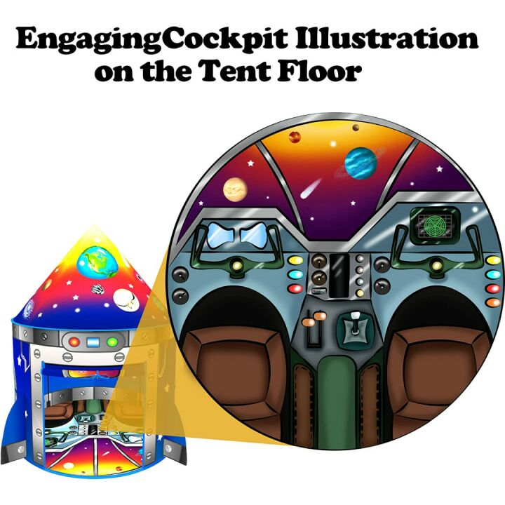 Rocket Ship Kids Play Tent - Fun Space Design