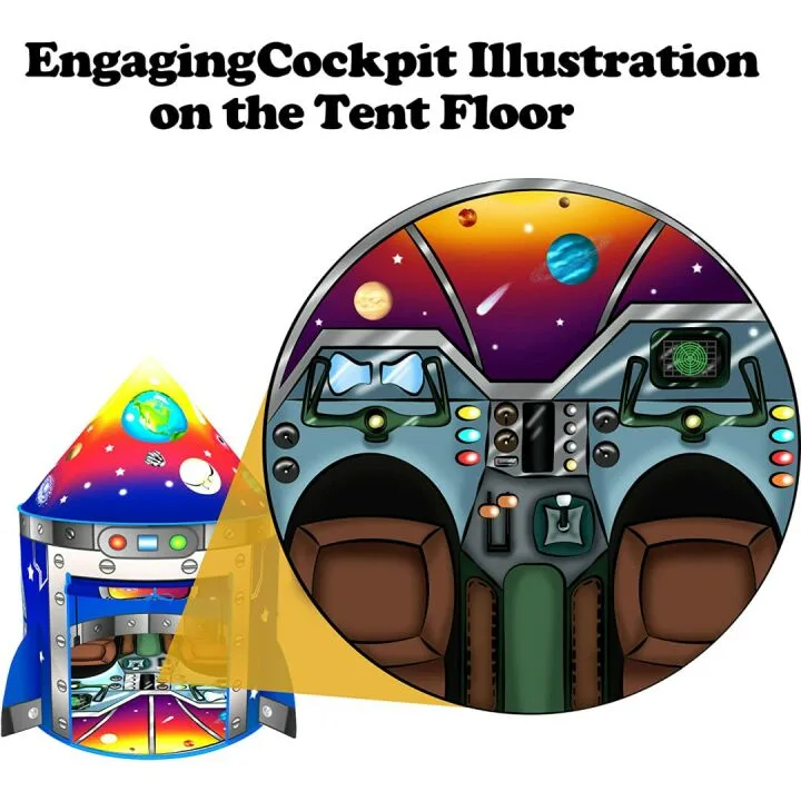 Rocket Ship Kids Play Tent - Fun Space Design