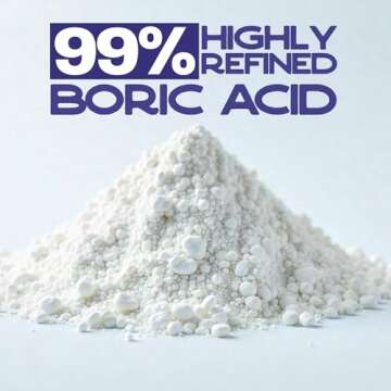 Ecoxall Boric Acid Fine Powder - 1 Pound - 99.9% Pure Fine Powder - Highly Effective Multipurpose Cl...