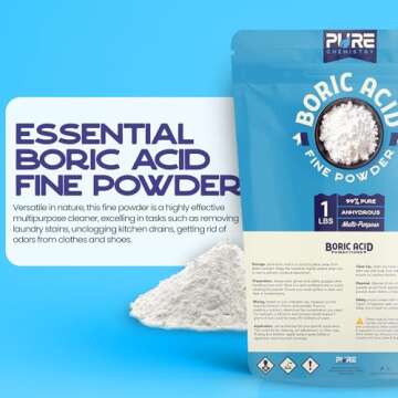 Ecoxall Boric Acid Fine Powder - Effective Cleaner & Deodorizer