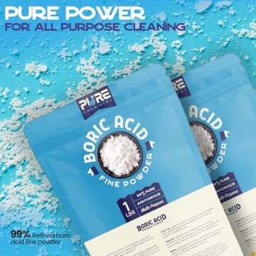 Ecoxall Boric Acid Fine Powder - Effective Cleaner & Deodorizer