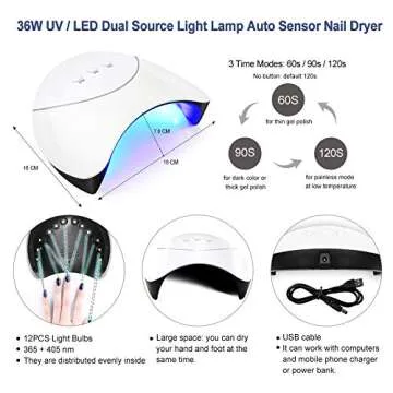 Gelongle 10 Colors Gel Polish Starter Kit 36W LED UV Nail Dryer Curing Lamp Manicure Nail Art Tools