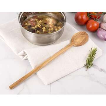 Eddingtons Spoon Cooking Utensil Sets, 13.75-Inch, Olive Wood