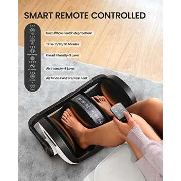 RENPHO Shiatsu Foot Massager with Heat, FSA & HSA Eligible, Foot and Calf Massager Focus on Foot Health, Deep Kneading Massager for Plantar Fasciitis Relief, Fits Men's Sizes up to 14