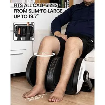 RENPHO Shiatsu Foot Massager with Heat, FSA & HSA Eligible, Foot and Calf Massager Focus on Foot Health, Deep Kneading Massager for Plantar Fasciitis Relief, Fits Men's Sizes up to 14