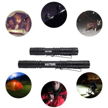 HATORI LED Mini Flashlight - Compact Tactical Light Perfect for Outdoors