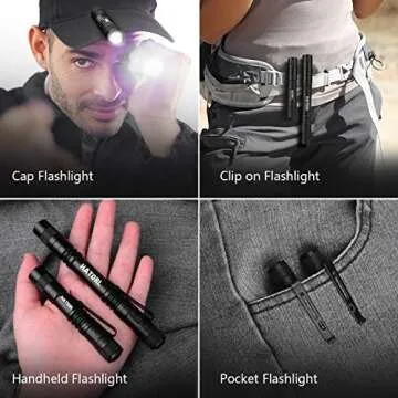HATORI LED Mini Flashlight - Compact Tactical Light Perfect for Outdoors