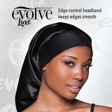 Evolve Satin Edge Pocket Bonnet - Comfortable Protection for Healthy Hair