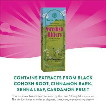 NatureWorks Swedish Bitters Traditional European Herbal Extract Used for Digestion, 8.45 fl. oz.