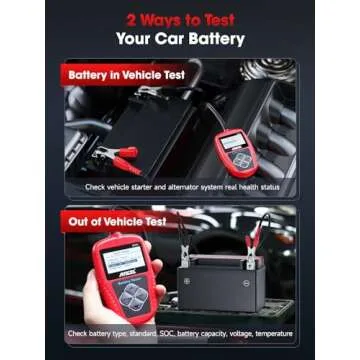 ANCEL BA101 Car Battery Tester for Automotive and Marine Use