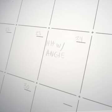 russell+hazel Acrylic Monthly Wall Calendar, Clear and Gold-Tone, Includes Wet Erase Markers and Mounting Hardware, 24” x 24” x .25”, Model Number: 44624