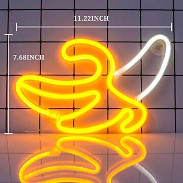 Banana Neon Sign - Fun LED Wall Decor for Any Occasion