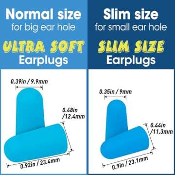 AZEN 100 Pairs Ear Plugs Bulk, Soft Foam Ear Plugs for Sleeping Noise Cancelling, NRR 32dB Earplugs ...