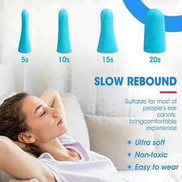AZEN Soft Foam Ear Plugs for Ultimate Noise Reduction