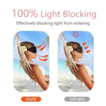 Sleep Mask 3D Eye Mask for Sleeping 100% Light Blocking Eye Covers with Adjustable Strap Night Blindfold for Women Memory Foam Pink