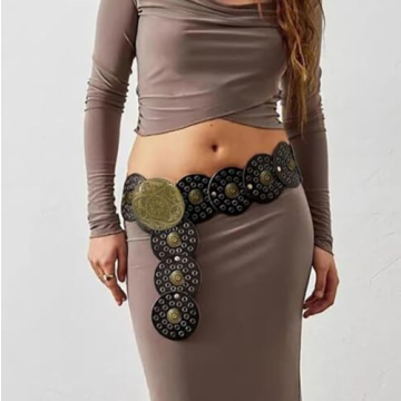 Buywis Boho Wide Disc Belt for Stylish Women