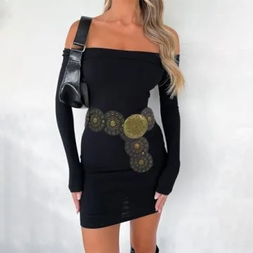 Buywis Boho Wide Disc Belt for Stylish Women