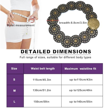 Buywis Boho Wide Disc Belt for Stylish Women