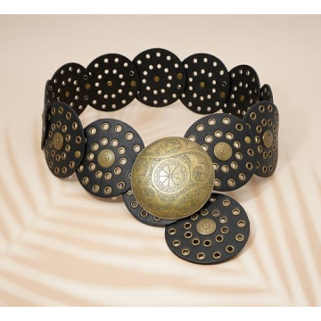 Buywis Boho Wide Disc Belt for Stylish Women