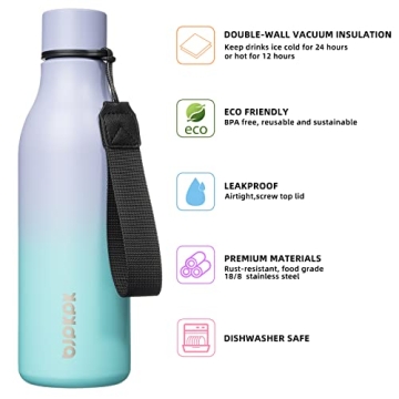 BJPKPK 18oz Insulated Water Bottle Stainless Steel
