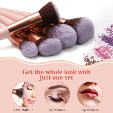 17PC Makeup Brush Set with Organizer - Luxurious & Versatile