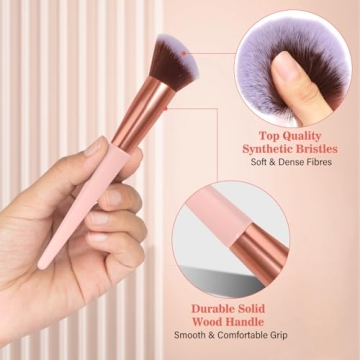 17PC Makeup Brush Set with Organizer - Luxurious & Versatile