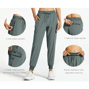 Libin Women's Lightweight Quick Dry Cargo Joggers