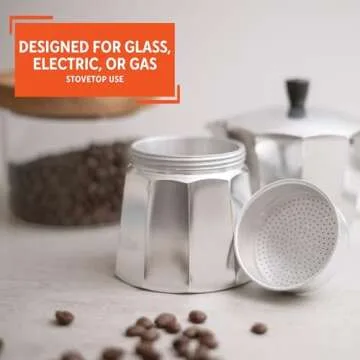 IMUSA Aluminum 6-cup Espresso Maker for Coffee Lovers