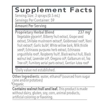 Bio-Botanical Research Biocidin Throat Spray - Clinically Researched Liquid Immune Spray - Promotes Respiratory Health & Immune Response - Oregano Oil, White Willow Bark, Echinacea Herb Blend (1 oz)