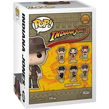 POP Indiana Jones: Raiders of The Lost Ark - Indiana Jones with Jacket Funko Vinyl Figure (Bundled with Compatible Box Protector Case), Multicolor, 3.75 inches
