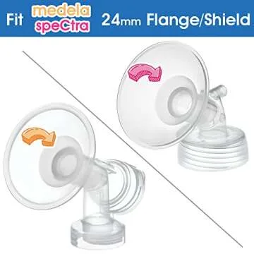 Maymom 15mm Flange Inserts (Long) Compatible with Medela 24mm PersonalFit Shield, Spectra 24mm, Freemie 25mm Cup, Compatible with Momcozy Wearable 24mm Cup (S9, S10, S12), Willow Willow Go Flange