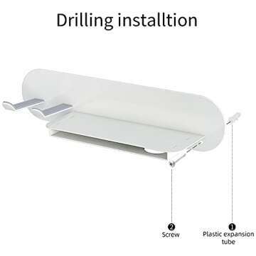 FLE Gold Wall Mounted Hair Dryer Holder and Organizer