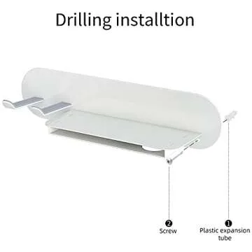 FLE Gold Wall Mounted Hair Dryer Holder and Organizer