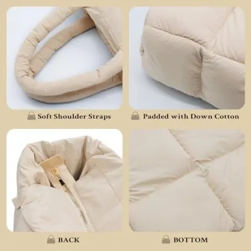 Stylish NAARIIAN Large Puffer Tote Bag for Women