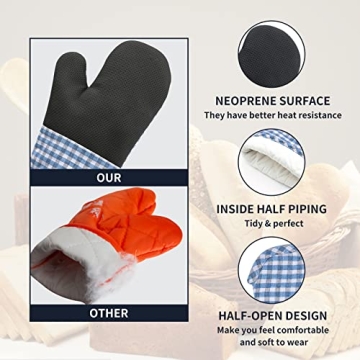 Stylish and Heat Resistant Oven Mitts and Potholders Gloves