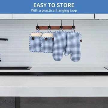 Stylish and Heat Resistant Oven Mitts and Potholders Gloves
