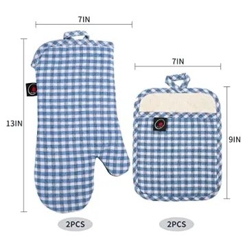 Stylish and Heat Resistant Oven Mitts and Potholders Gloves