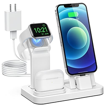 3 in 1 Charging Station for Apple Devices with Fast Adapter
