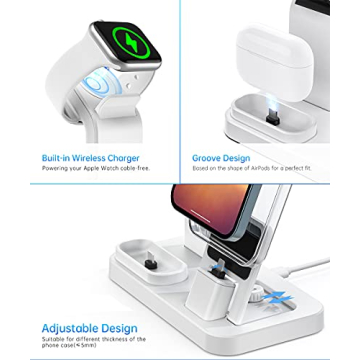 3 in 1 Charging Station for Apple Devices with Fast Adapter