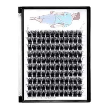 Dedila Large Tray-Grafted Wide Stem Individual False Eyelashes Thick Base 120 Clusters D Curl Natural Long Volume Eye Lashes Extensions Dramatic Look 8-20mm Available (20mm)